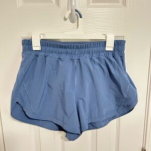 Lululemon Track That High Rise 3 Inch Workout Shorts Blue Size 10